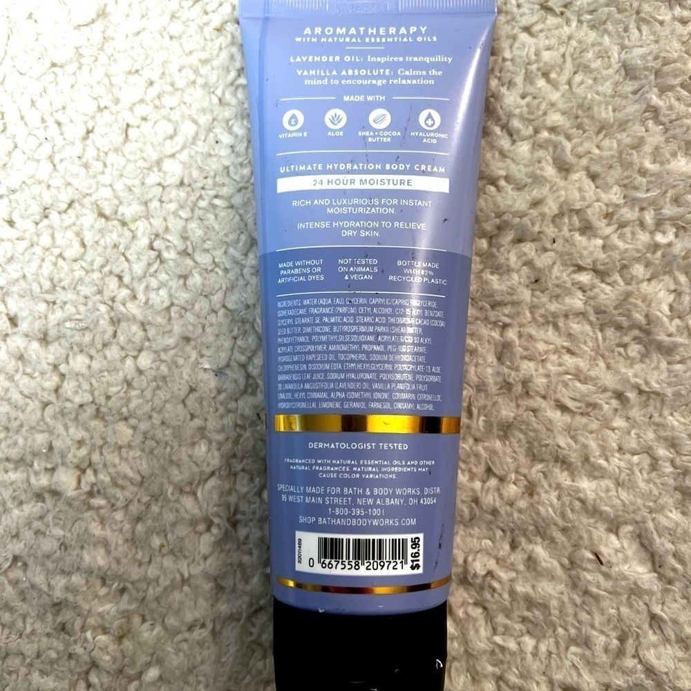 Bath Body Works Lavender Vanilla Aromatherapy Body Wash, Creme, & Sleep Oil Mist - Picture 7 of 13